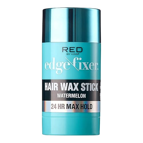 Red by Kiss Hair Wax Stick 24HR Max Hold Edge Fixer Edge Control Pomade Non-Sticky, Non-Oily Flake Free Hair Styling Wax (Watermelon) Beauty & Personal Care Red by Kiss
