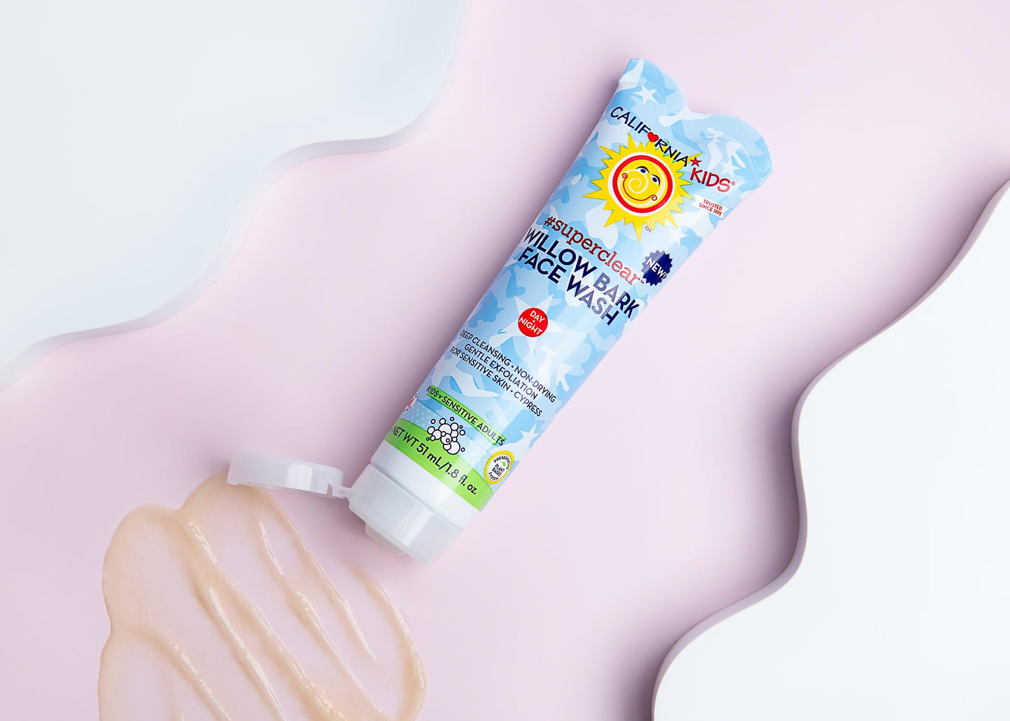 California Kids Face Wash | Gentle Exfoliating Face Wash For Kids + Teens | Mild Salicylic Acid Cleanser For Sensitive Skin | 1.8 oz. / 51 mL Beauty & Personal Care California Baby