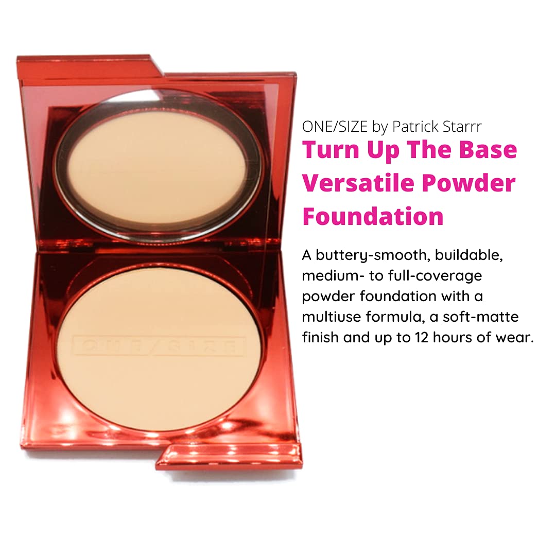 One size One Size Patrick Starrr Turn Up The Base Powder Foundation - Medium 3 (R) - Medium, Rosy Undertones - Face Pressed Powder Makeup Foundation Beauty & Personal Care One size