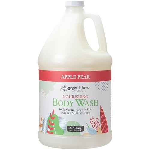 Ginger Lily Farms Botanicals Nourishing Body Wash, 100% Vegan & Cruelty-Free, Apple Pear Scent, 1 Gallon Refill (128 fl oz) Beauty & Personal Care Ginger Lily Farms