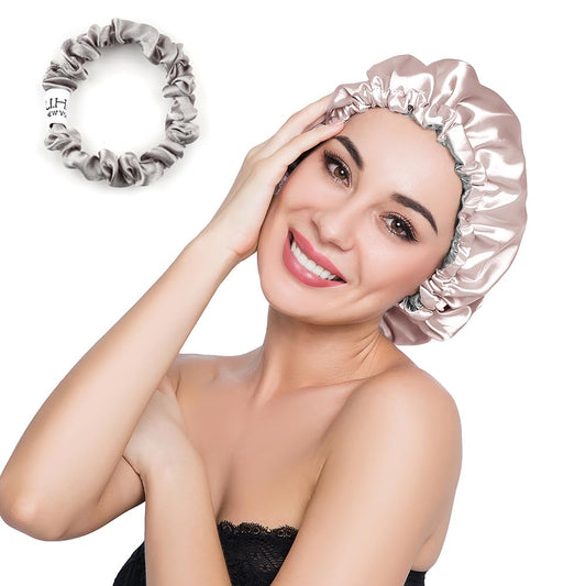 ELIHAIR Stain Bonnet Silky Sleep Cap for Frizzy Hair Night Sleep Hair Cover Beauty and Personal Care ELIHAIR