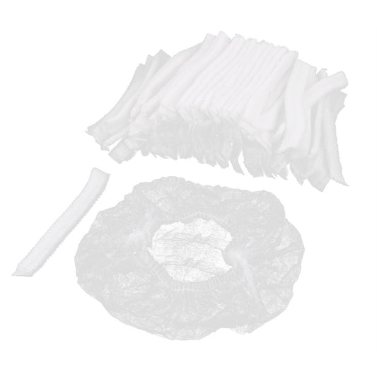Ruilogod Non-woven Hotel Salon Travel Stretchy Disposable Bath Shower Caps Hats 100pcs White (id: 345 211 e0e dd6 037 Beauty and Personal Care Ruilogod