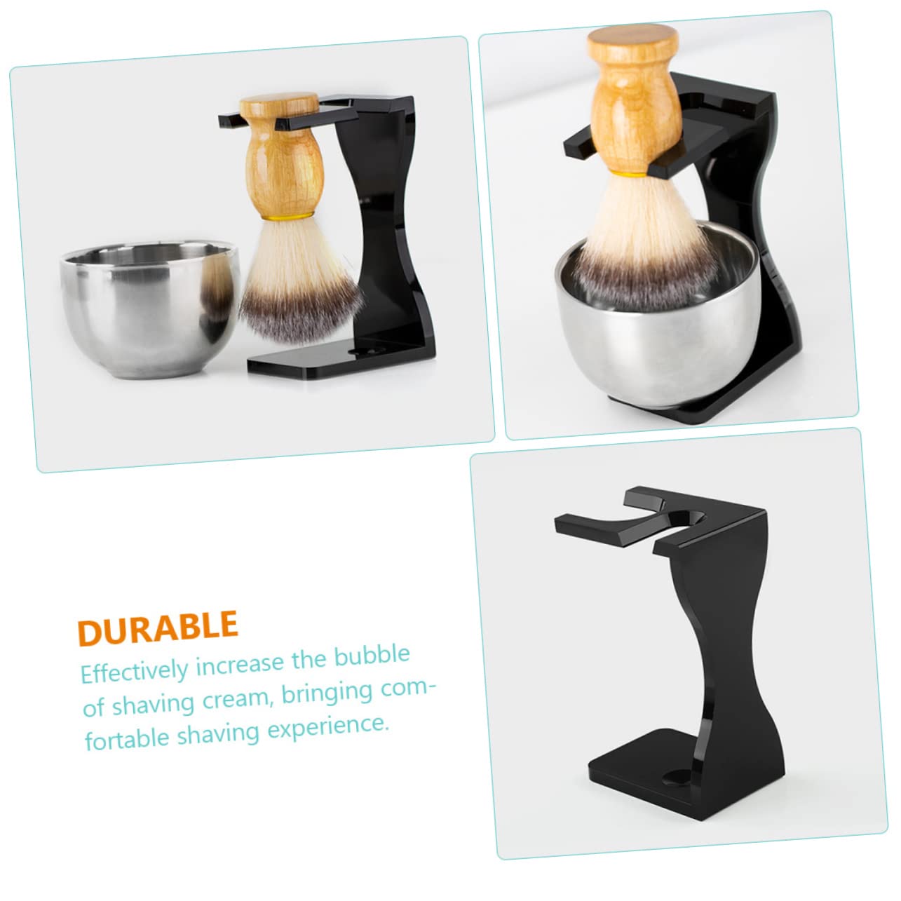 gklwVSlwv 1set Beard Brush Stand Shaving Bowl and Holder for Men Rack for Convenient Storage and Drying Men's Grooming Tool for Daily Use Beauty and Personal Care gklwVSlwv