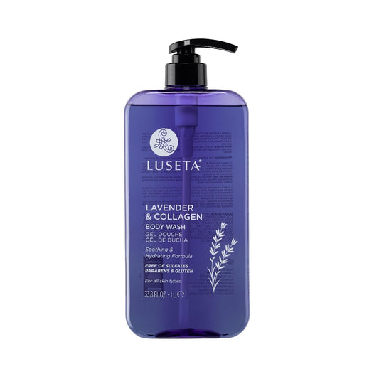 Luseta Lavender & Collagen Body Wash for Women and Men, Moisturizes and Soothes the Skin with Calming Aroma, Enhances Hydration Shower Gel Body Wash Beauty & Personal Care L LUSETA