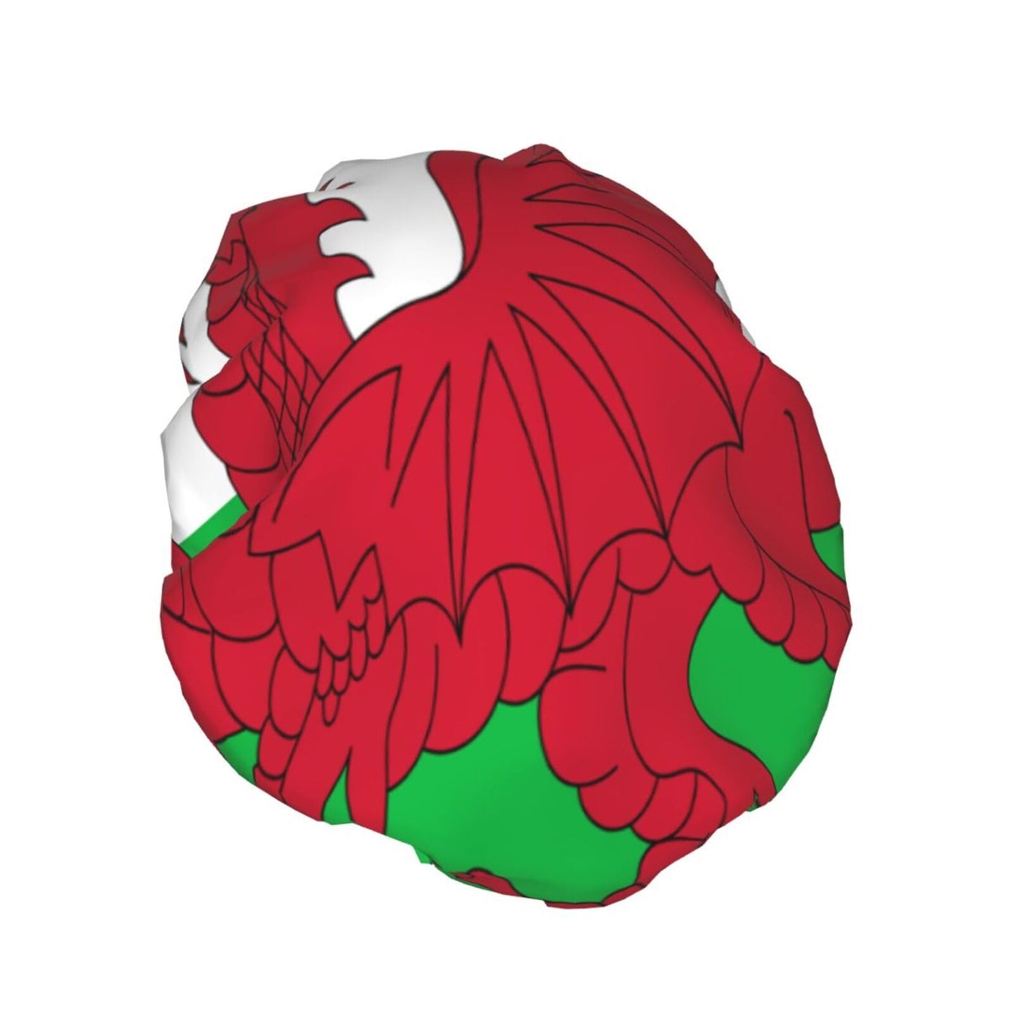 Wales Flag Prints Shower Cap Double Layer Lined Waterproof Bathing Shower Hat Beauty and Personal Care Hayyett