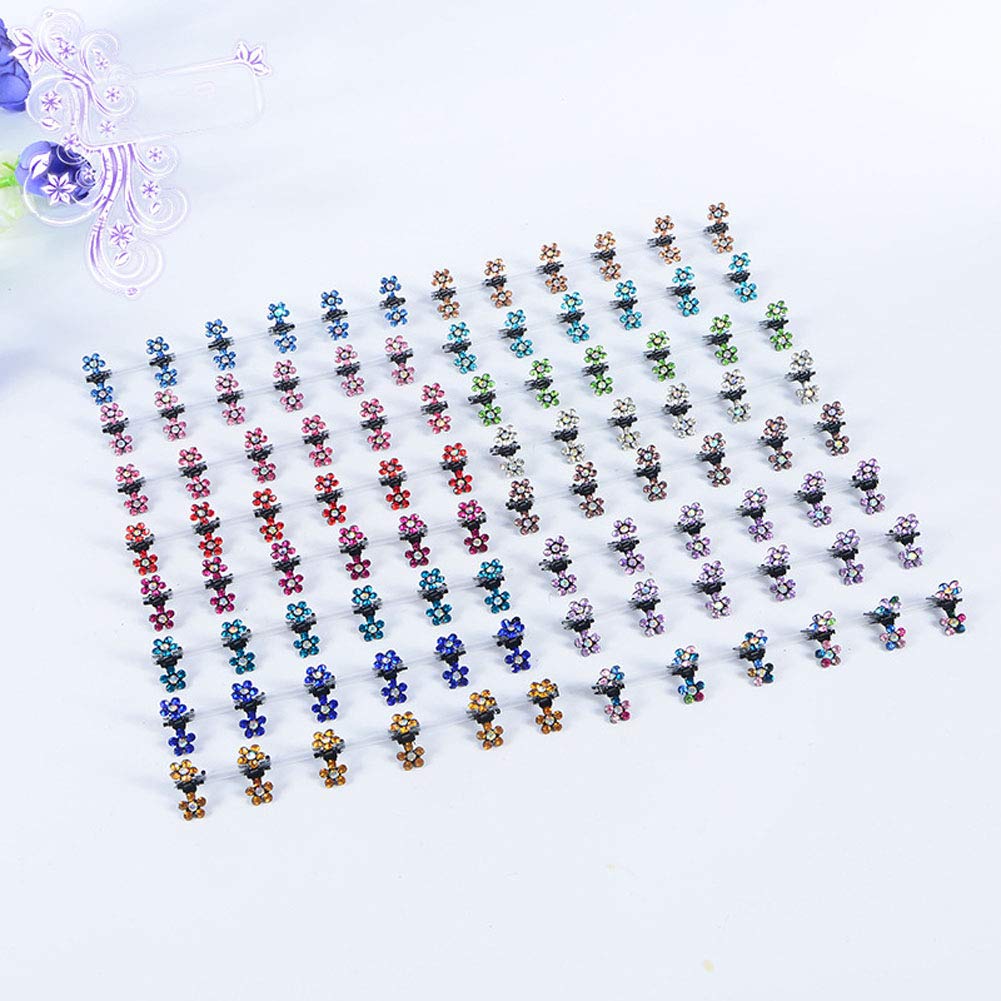 Suoirblss 30PCS Multicolored Mini Claw Hair Clips Crystal Rhinestone Barrette Hair Claw Clip Hair Bangs Pin Hair Accessories Beauty & Personal Care Suoirblss