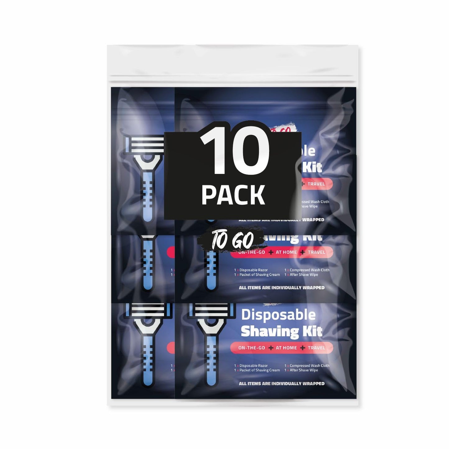 On-the-Go Shaving Kit - Disposable Razor, Shaving Cream, Washcloth & Aftershave Wipe - Travel Friendly, Grooming Essentials for Hygiene when on the Go Beauty and Personal Care pH Advantage