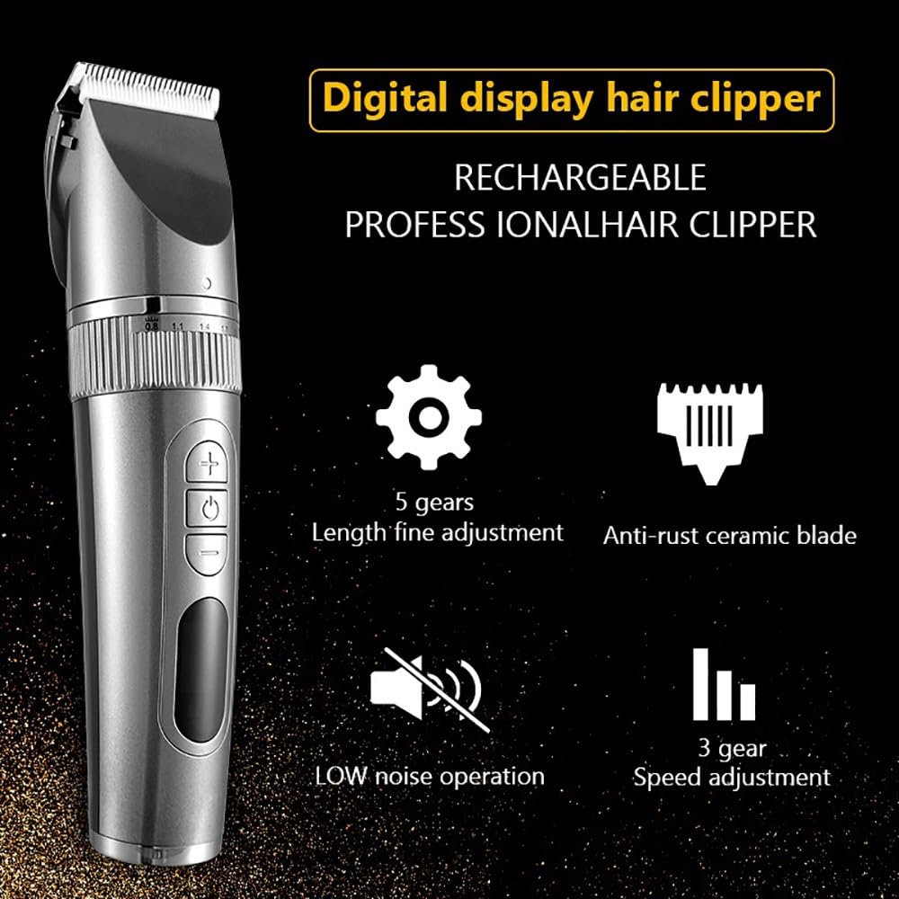 RASRGTRQ Mens Hair Clippers, Professional Hair Clipper for Men Beard Trimmer Machine for Shaving Hair Trimmer Hair Cutting Machine Beard Trimmer Fast Beauty and Personal Care RASRGTRQ