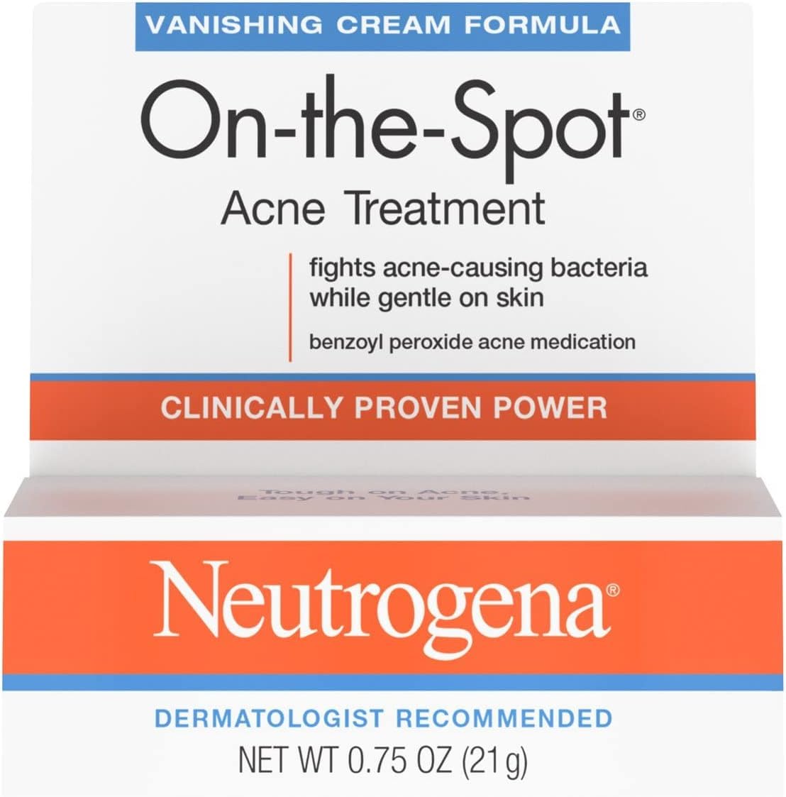Neutrogena On-The-Spot Acne Treatment Vanishing Cream Formula 0.75 oz (Pack of 5) Beauty & Personal Care Neutrogena
