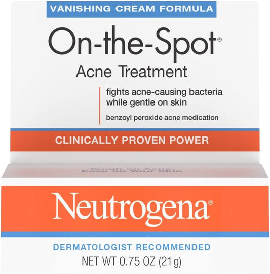 Neutrogena On-The-Spot Acne Treatment Vanishing Cream Formula 0.75 oz (Pack of 5) Beauty & Personal Care Neutrogena