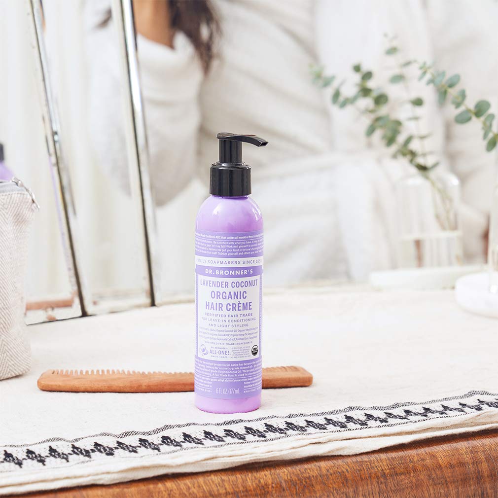 Dr. Bronner's - Organic Hair Creme (Lavender Coconut, 6 Ounce) Beauty & Personal Care Dr. Bronner's