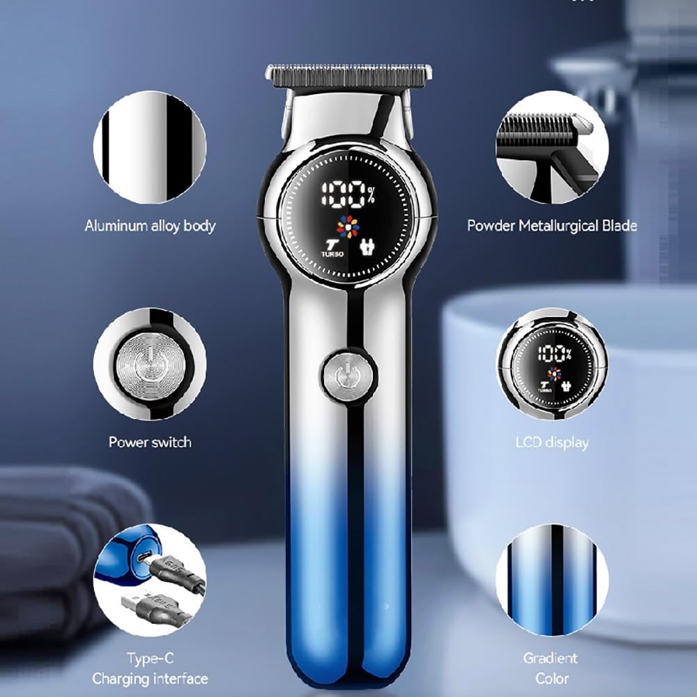 GLESVOWIO Pro Hair Clipper Powerful Cordless Electric Professional Barber Beard Finishing Machine Beauty and Personal Care GLESVOWIO