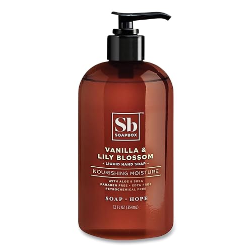 SBS Soapbox Hand Soap, Vanilla and Lily Blossom, 12 oz Pump Bottle, 12/Carton (00679CT) Beauty & Personal Care Soapbox