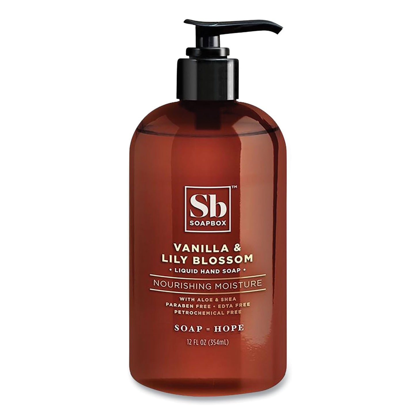 SBS Soapbox Hand Soap, Vanilla and Lily Blossom, 12 oz Pump Bottle, 12/Carton (00679CT) Beauty & Personal Care Soapbox