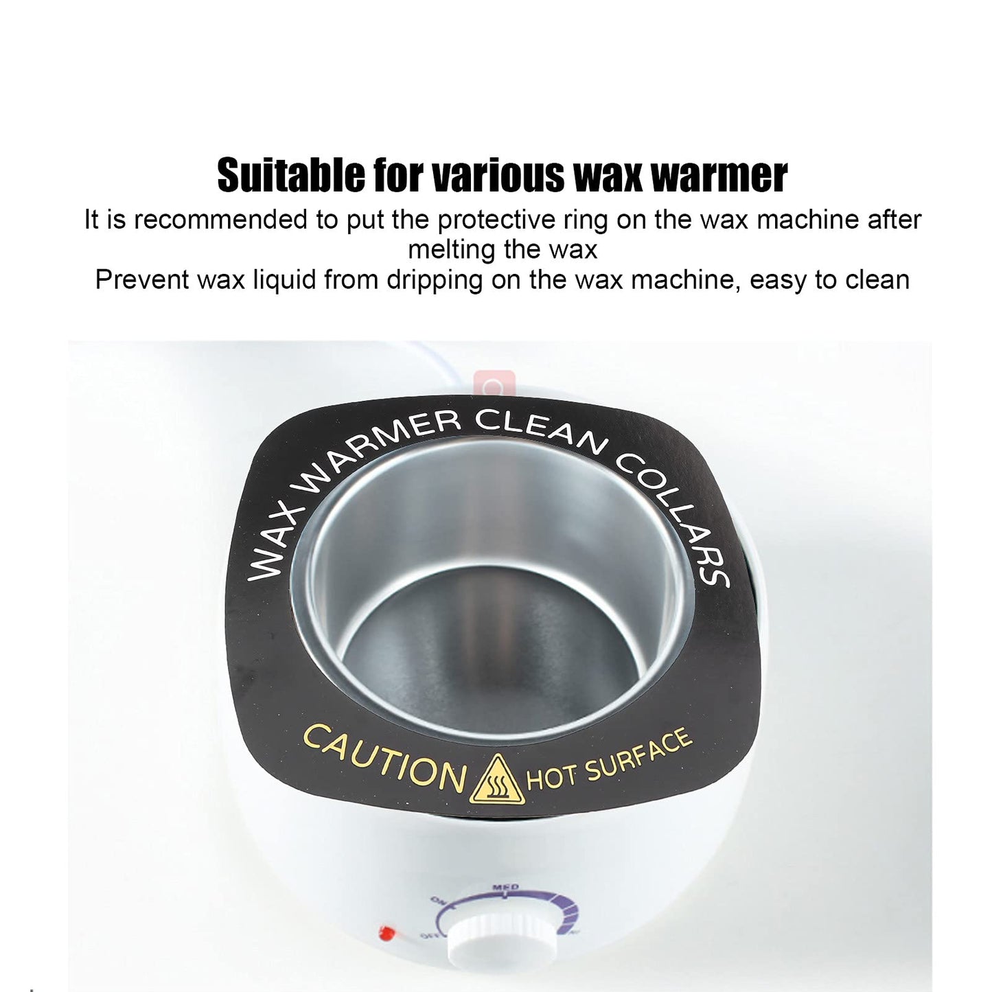 Brrnoo 10pcs Professional Wax Warmer Collar, Wax Heater Protective Ring Accessory for Most Standard Size Wax Heaters () Beauty and Personal Care Brrnoo