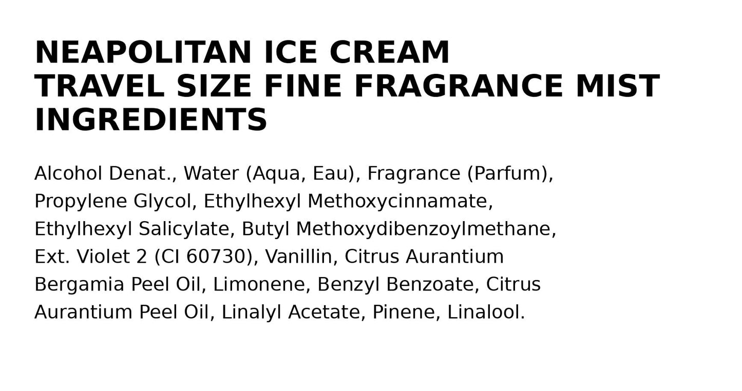 Bath & Body Works Neapolitan Ice Cream Fragrance Mist Travel Size 2.5 oz Beauty & Personal Care Bath & Body Works