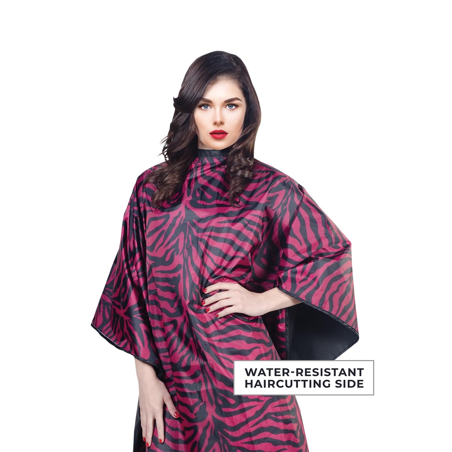 Cricket Flip Reversible Zebra All Purpose Barber Cape for Salon Professionals, Adjustable Metal Snap Neck Closure, Water Resistant & Bleach Proof Beauty & Personal Care Cricket