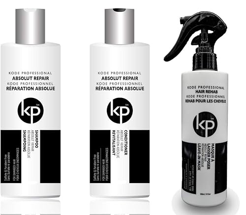3PC Bundle: Kode Professional Absolut Repair Shampoo, Conditioner and 8oz Hair Rehab Kit (8oz Rehab Kit) Beauty & Personal Care Belle of Hope Mara Ray
