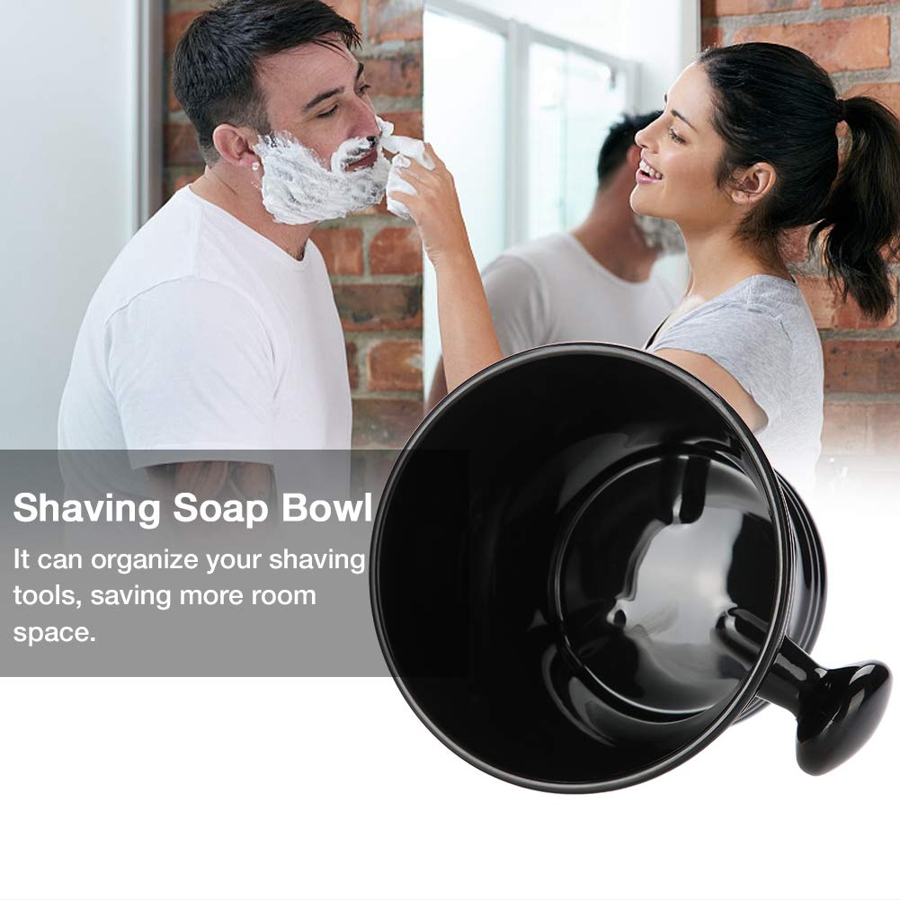 HURRISE Shaving Soap Bowl, Shave Mug For Shave Cream Foam Shaving Cream, Plastic Shaving Soap Bowls for With Handle(Black) Beauty and Personal Care HURRISE