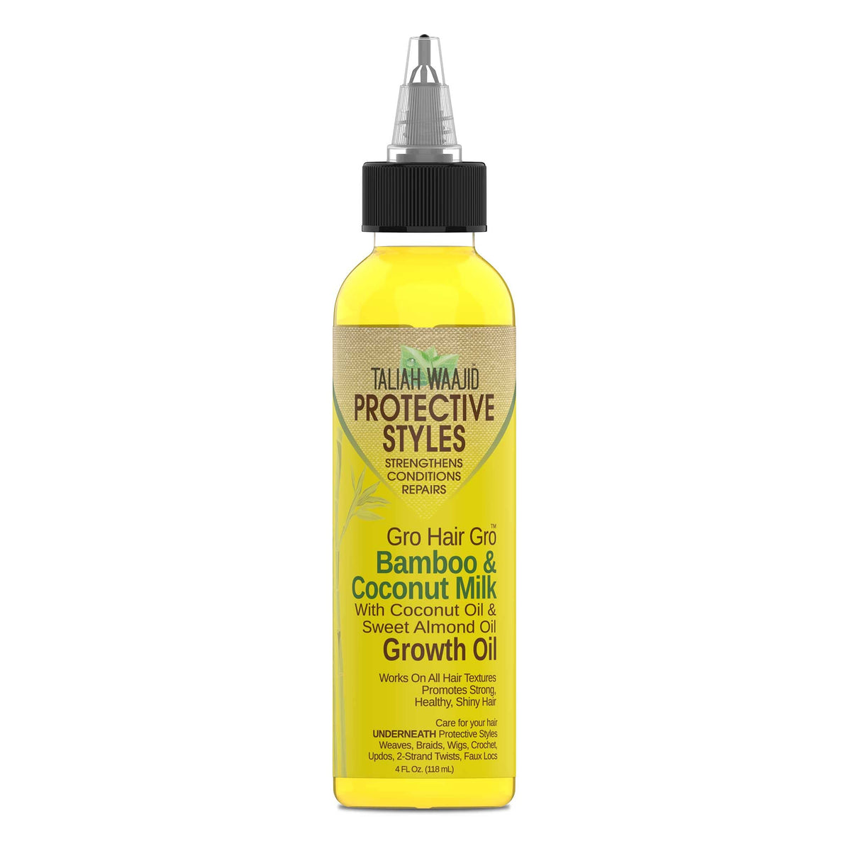 Taliah Waajid Hair Gro Bamboo and Coconut Milk Growth Oil, 4 Oz