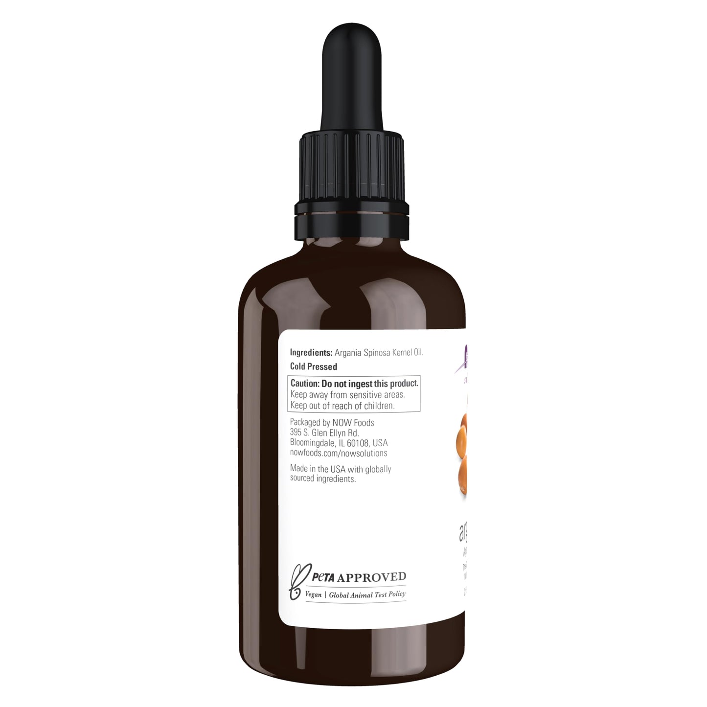 NOW Solutions Pure Argan Oil, 100% Pure, "Gold of Morocco" Multi-Purpose Oil, 2-Ounce Beauty & Personal Care NOW Foods