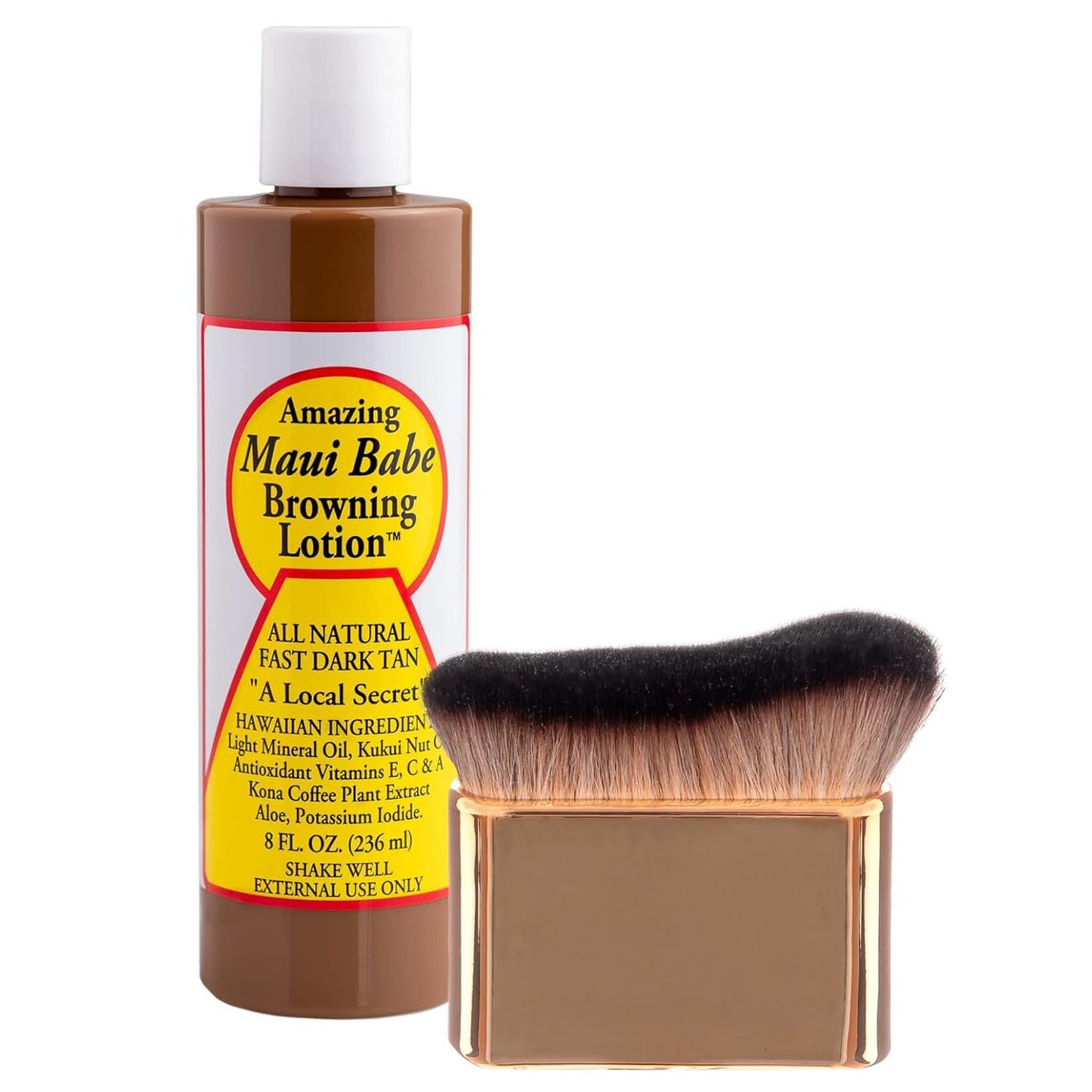 Amazing Maui Babe Browning Lotion 8 ounce - Maui Babe Tanning Lotion with Body Tanning Brush - Maui Tanning Lotion Beauty & Personal Care Nautical Crush Trading