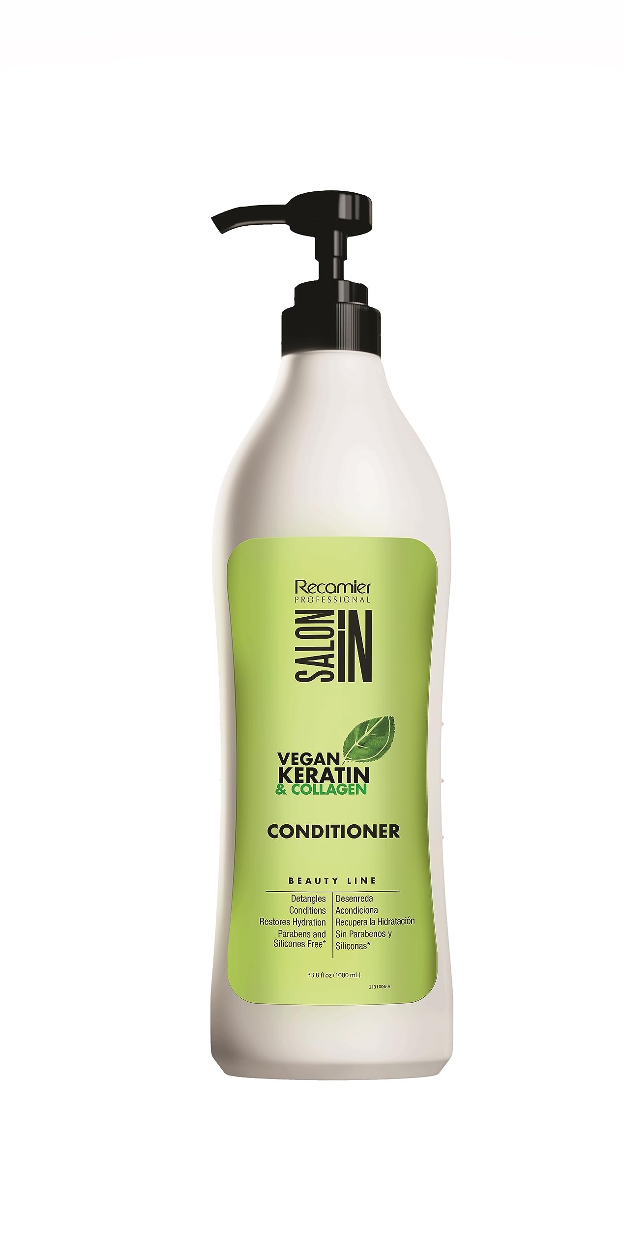 Salon In by Recamier | Vegan Keratin & Collagen 3-Piece Hair Set with Shampoo (33.8 fl oz / 1000 ml), Conditioner (33.8 fl oz / 1000 ml), and Recharge Beauty & Personal Care RECAMIER PROFESSIONAL SALON IN