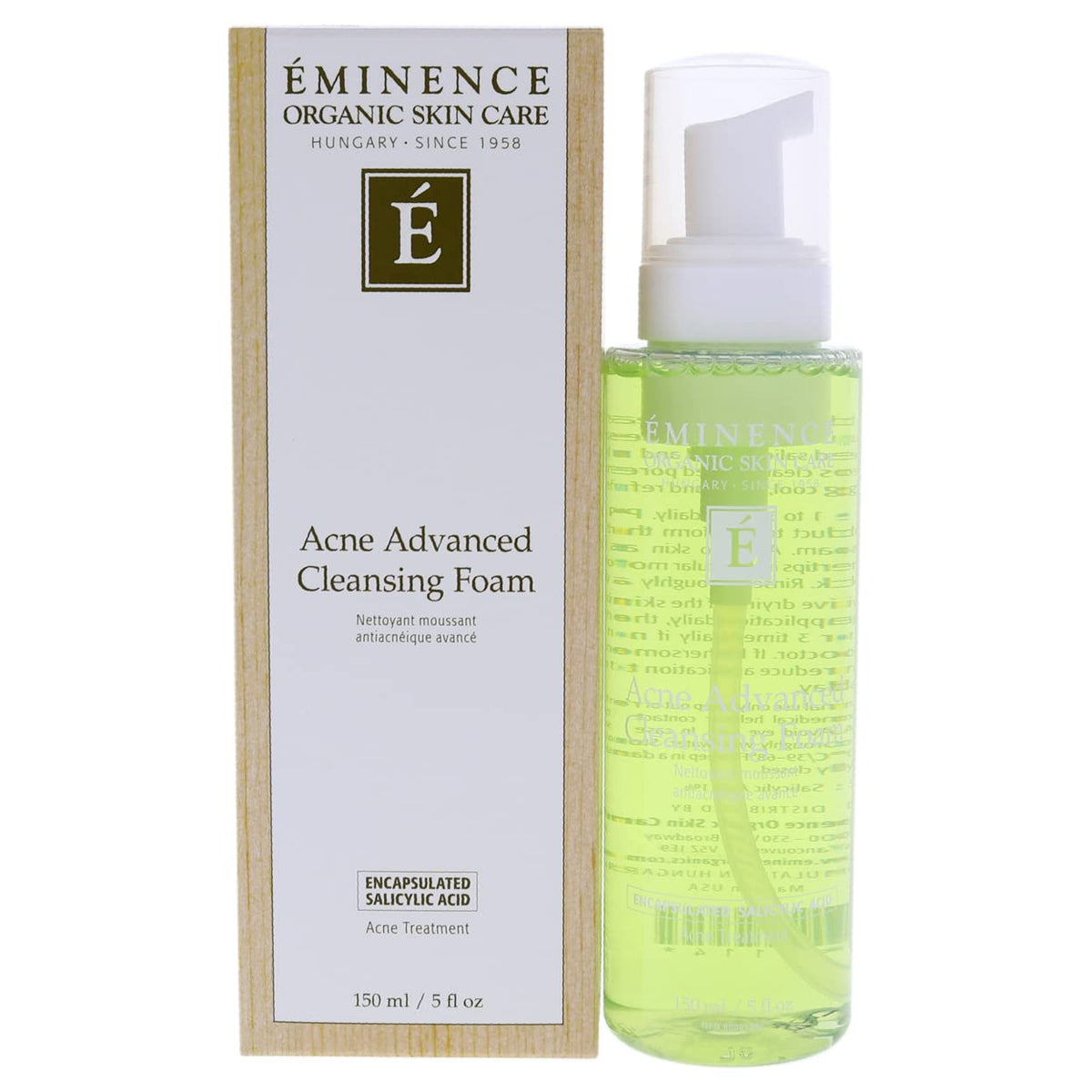 Eminence Acne Advanced Cleansing Foam for Unisex - 5 oz Cleanser Beauty & Personal Care Eminence