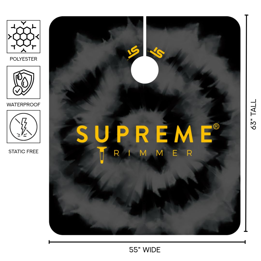 Supreme Trimmer Premium Barber Cape | Professional Hair Stylist Waterproof, Hook Closure Cape; Salon, Barber, or Home Use | Smoke Ring Beauty & Personal Care Supreme Trimmer
