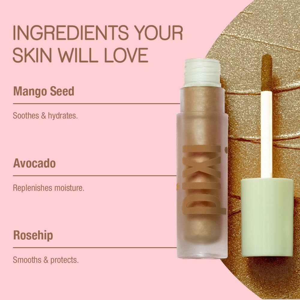 Pixi EyeLift Max Liquid EyeShadow | Long-Wearing, Crease-Free Color | Luminous & Soft-Focus Finish | With Avocado, Rosehip & Mango Seeds Extracts |