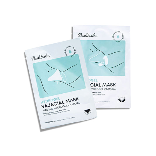 Bushbalm Hydrogel Vajacial Mask - Hydrating Mask with Hyaluronic Acid and Aloe Vera to Cool and Soothe Skin Post-Hair Removal, 1 Full Masks Set Beauty & Personal Care Bushbalm