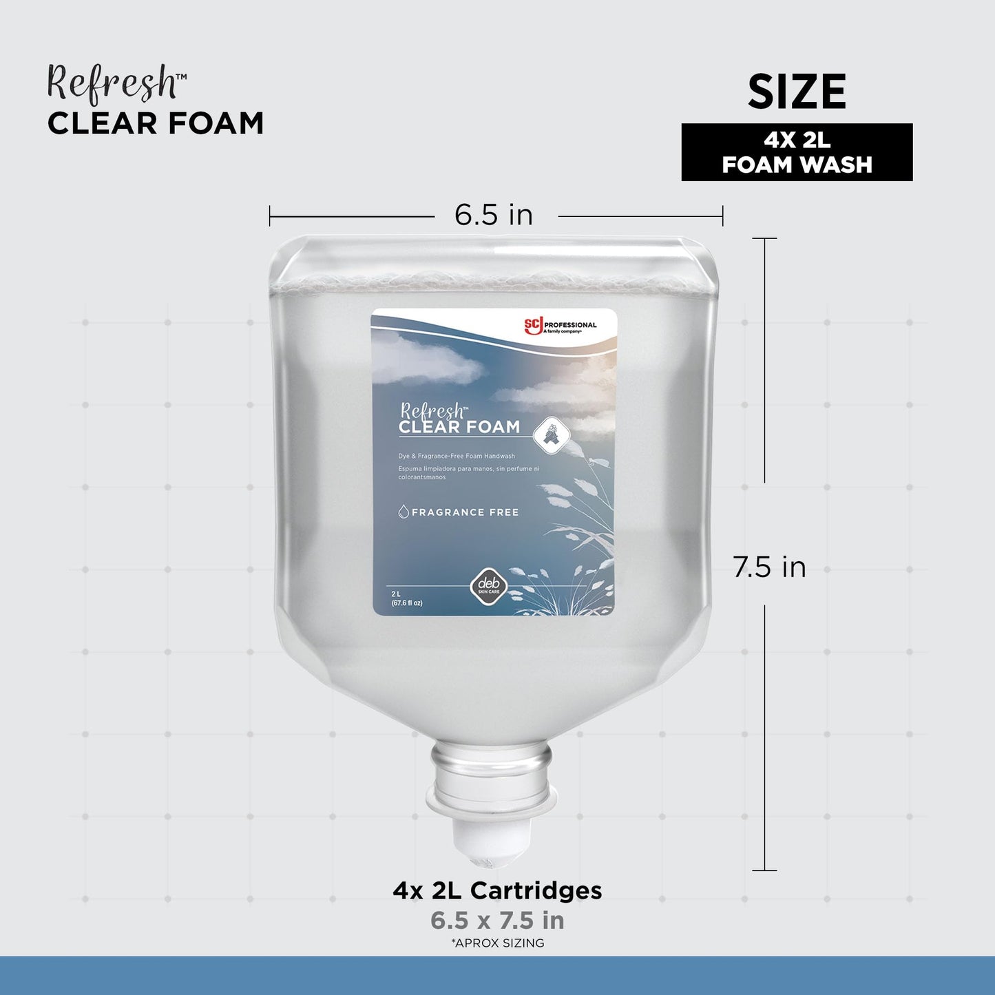 SC Johnson Professional REFRESH CLEAR FOAM HAND SOAP 2 LITER, PACK OF 4 Beauty & Personal Care SC Johnson Professional