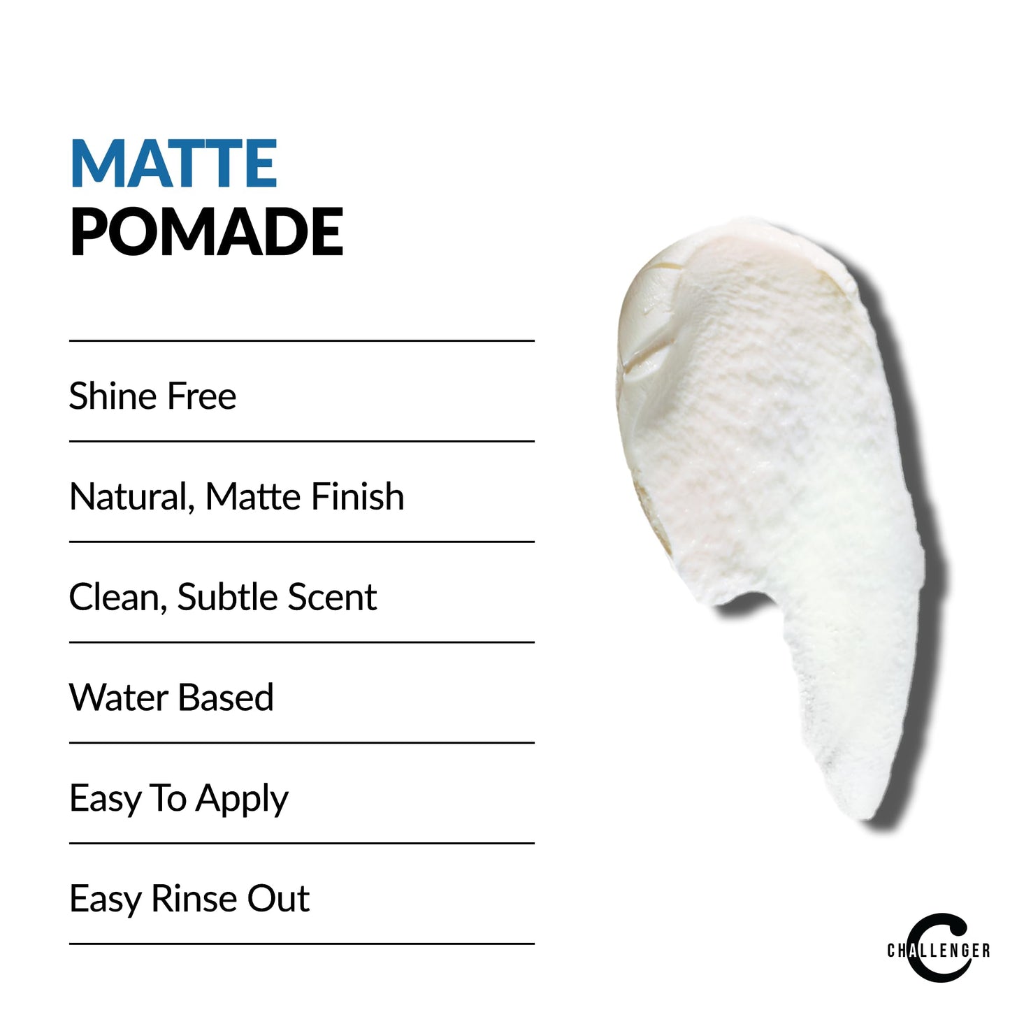 Challenger Matte Cream Pomade Combo | Natural, Shine Free Styling Product | Medium Firm All-Day Hold | Travel Friendly Water Based Hair Gel | For All Beauty & Personal Care Challenger