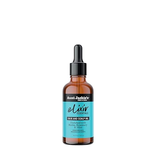 Aunt Jackie's Elixir Essentials Hair & Scalp Oil Enriched with Biotin, Rosemary & Mint, Nourishes, Thickens & Supports Hair Growth, 2 oz Beauty & Personal Care Aunt Jackie's