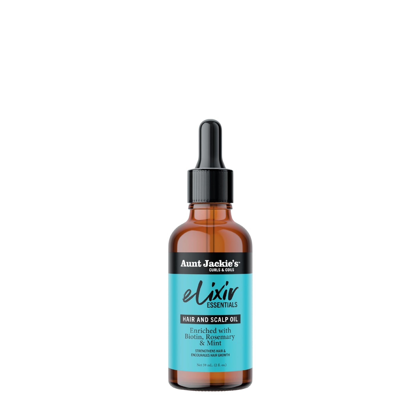 Aunt Jackie's Elixir Essentials Hair & Scalp Oil Enriched with Biotin, Rosemary & Mint, Nourishes, Thickens & Supports Hair Growth, 2 oz Beauty & Personal Care Aunt Jackie's
