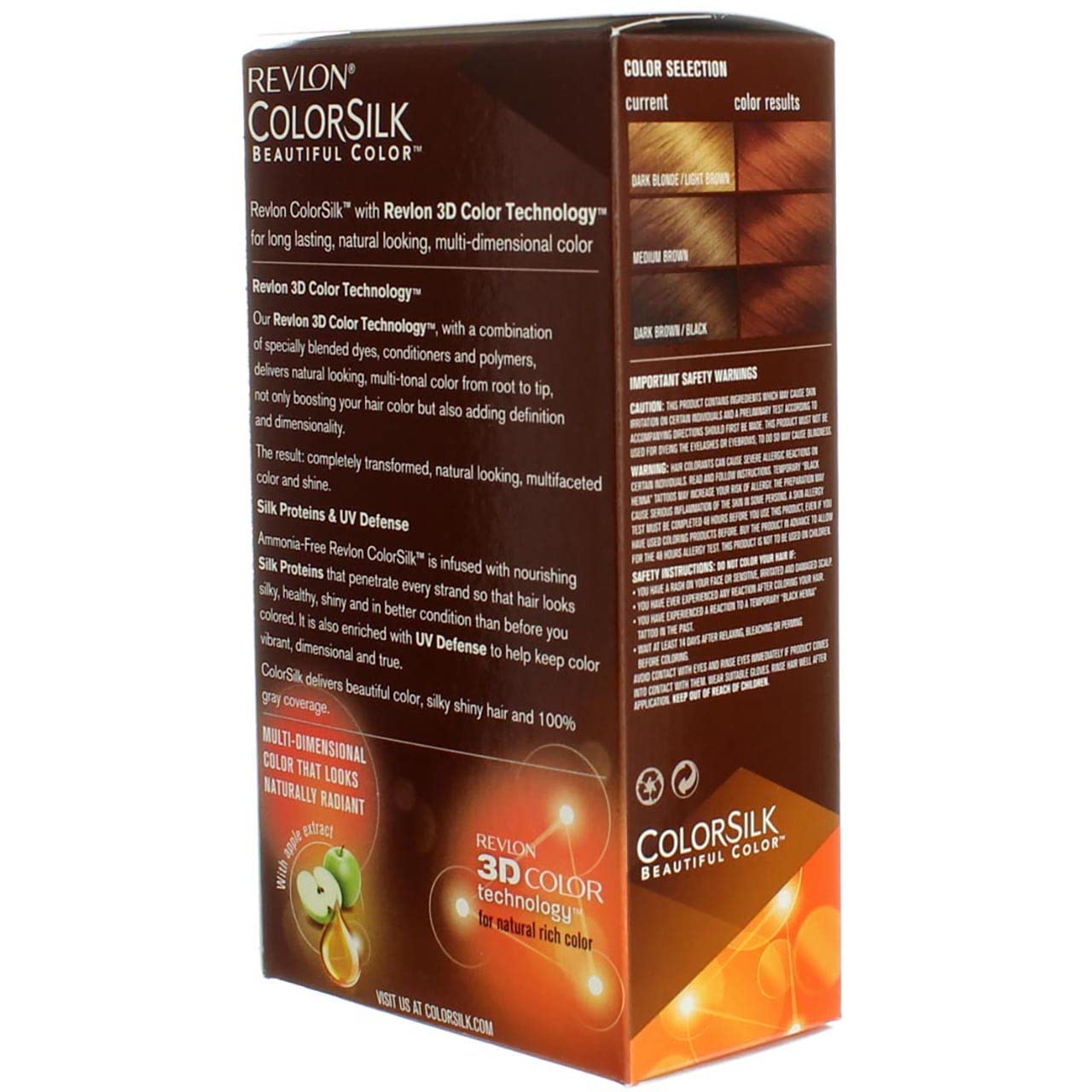 Revlon ColorSilk Hair Color, 42 Medium Auburn 1 ea (Pack of 9) Beauty & Personal Care COLORSILK
