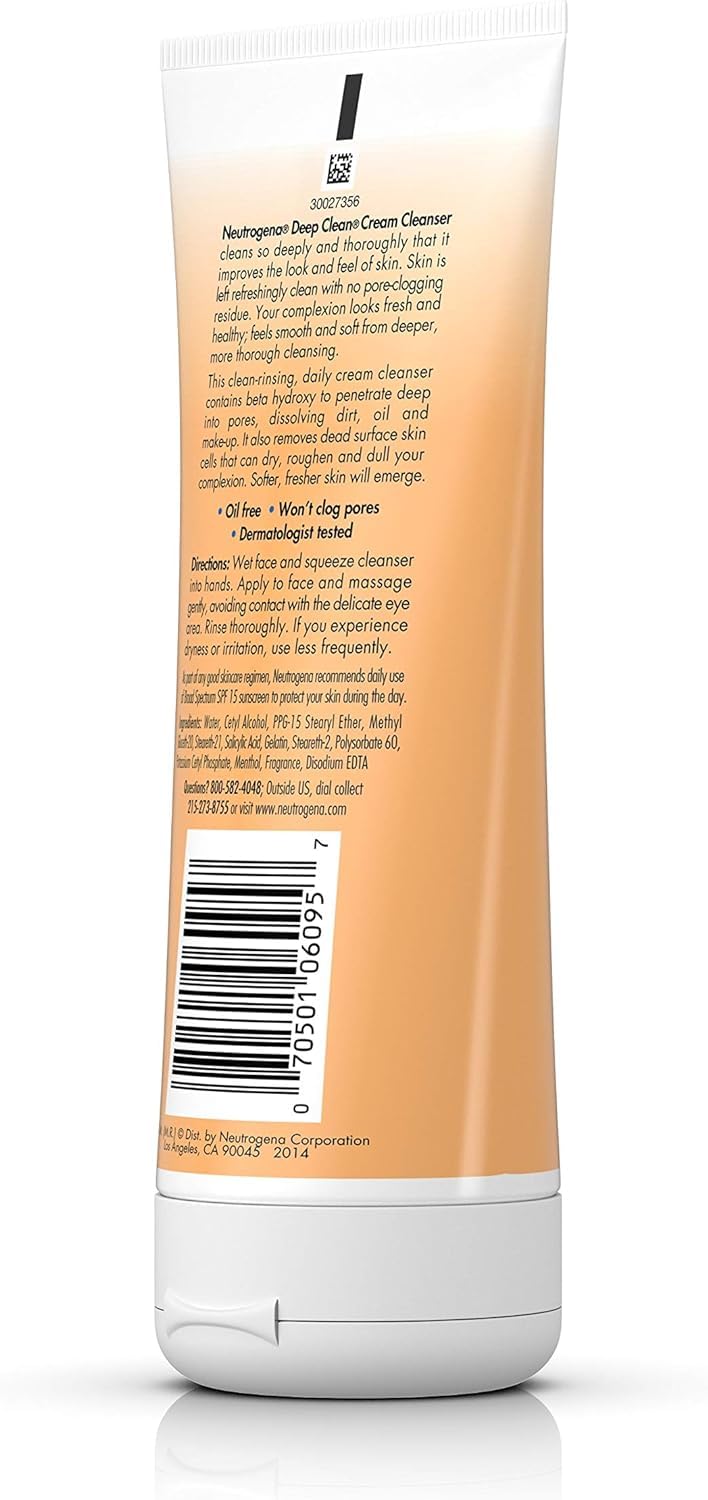 Neutrogena Deep Clean Cream Cleanser 7 oz (Pack of 12) Beauty & Personal Care Neutrogena