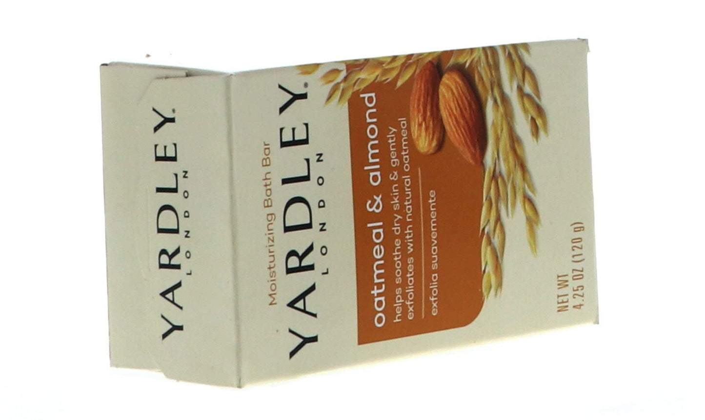 Yardley Oatmeal Almond Bath Bar 4oz - Pack of 6 Beauty & Personal Care Yardley