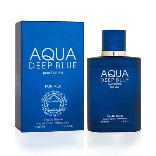 META-BOSEM Acqua Deep Blue, Men's Cologne Eau de Toilette Natural Spray - Salty Marine Notes - Subtle Patchouli - Great Holiday Gift - for All Day Use Beauty & Personal Care META-BOSEM