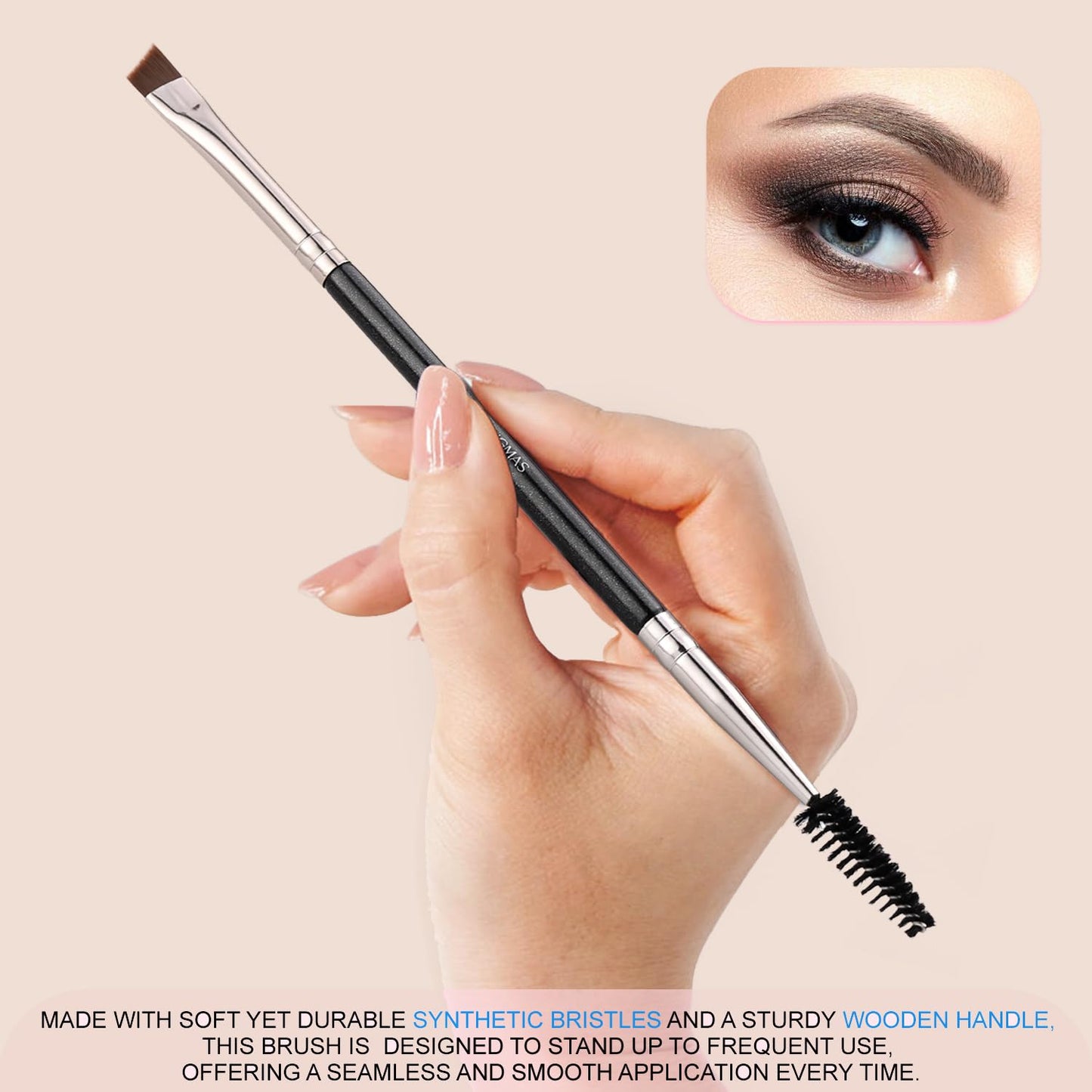 KINGMAS Eyebrow Brush Lashes Spoolie Duo Angled Eye Brow Brush Beauty and Personal Care KINGMAS