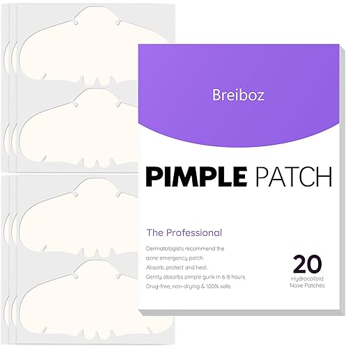Breiboz Pimple Patches for Nose, Nose Pore Patches, XL Hydrocolloid Acne Patches Cover Zit Blemishes & Absorb Oil with Tea Tree, Salicylic Acid & Cica Beauty & Personal Care Breiboz