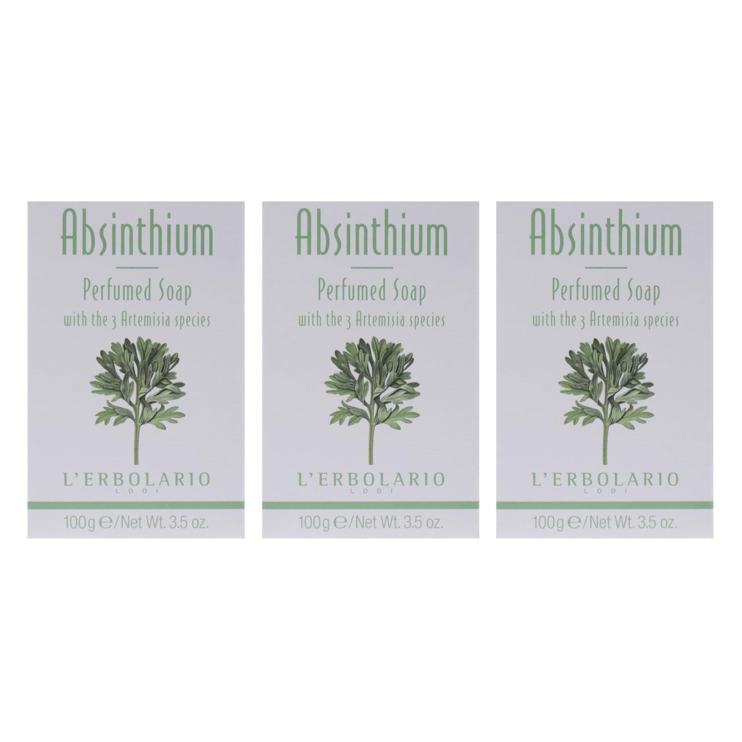 Perfumed Soap - Absinthium - Pack of 3 by LErbolario for Unisex - 3.5 oz Soap Beauty & Personal Care L'Erbolario