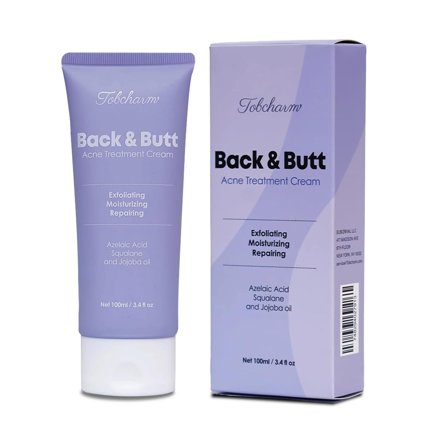 Butt Acne Clearing Treatment, Maximum Strength Body Cream for Back, Buttocks, Thigh & Chest Acne Removal, Skin Clearing Lotion for Men & Women Beauty & Personal Care Tobcharm