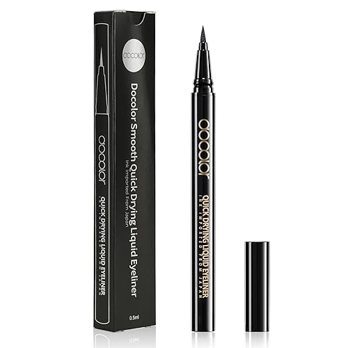 docolor Waterproof Eyeliner Pen Super Slim Precise All Day Black Eyeliner Liquid Professional Makeup Liquid Eye Liner Pencil for Women Beauty & Personal Care docolor