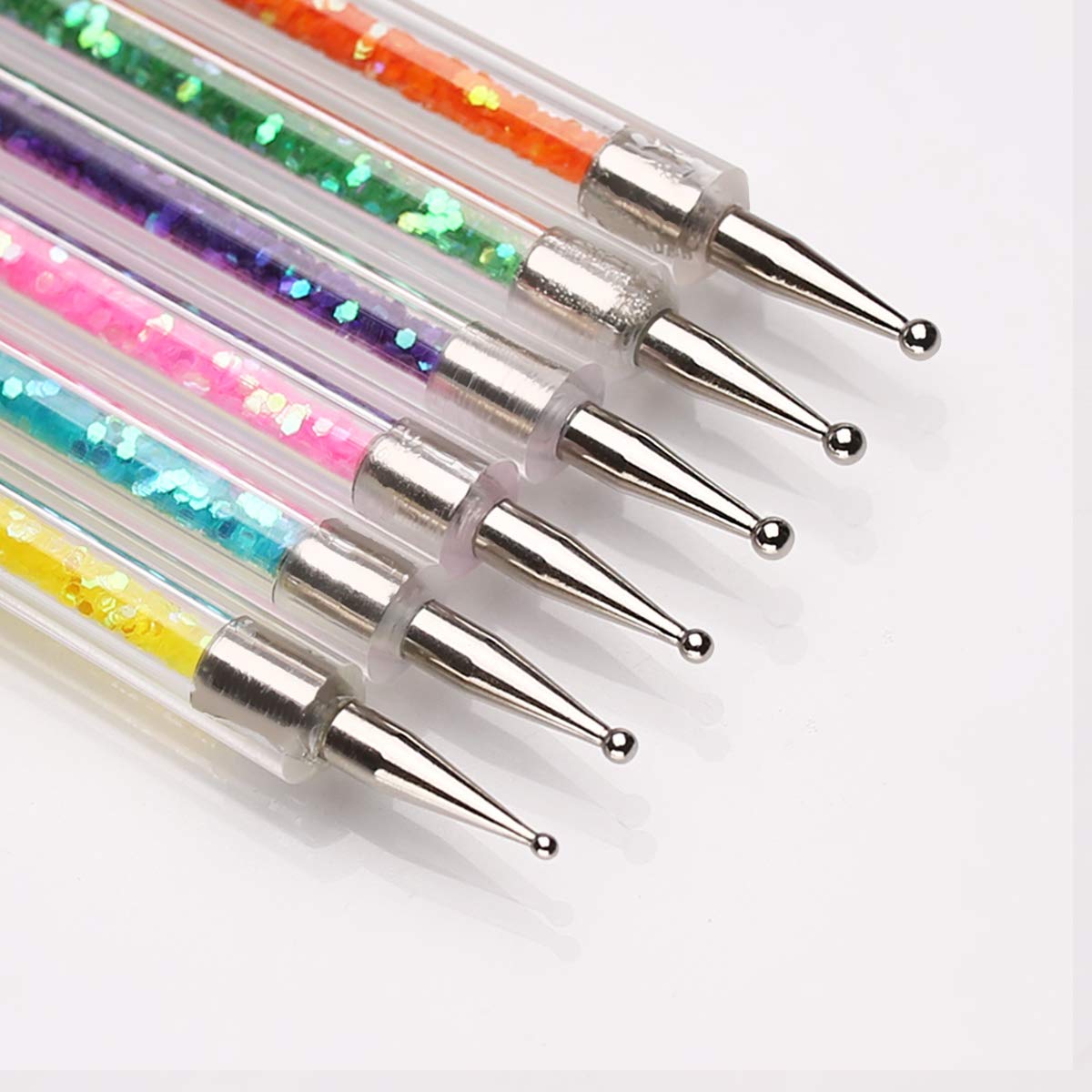 iminoo 6PCS Nail Art Brushes,Double Ended Nail Liner Brush Dotting Pen Nail Art Point Drill Drawing Tools,Double Ended Nail Art Brushe for DIY Nail Beauty & Personal Care iminoo