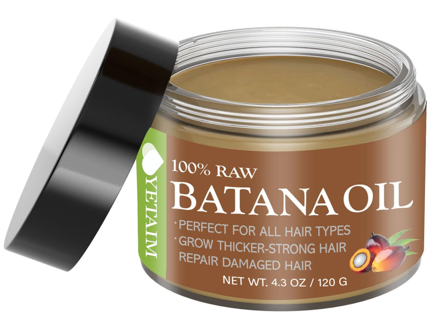 YETAIM Batana Oil for Hair Growth: 100% Natural Batana Oil Sourced from Honduras - Dr. Sebi Batana Oil Beauty & Personal Care YETAIM