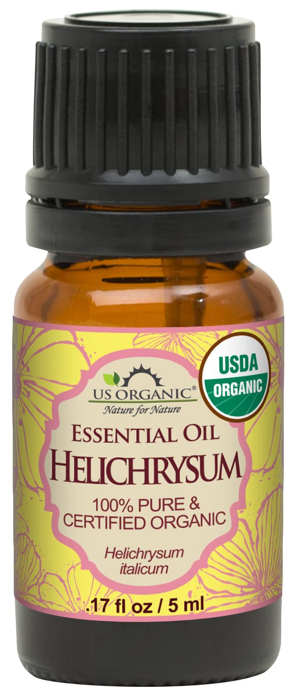 US Organic Helichrysum Essential Oil, USDA Certified Organic, Steam Distilled, Sourced from The Balkan Peninsula, High end Essential Oil (5 ml) Beauty & Personal Care US Organic
