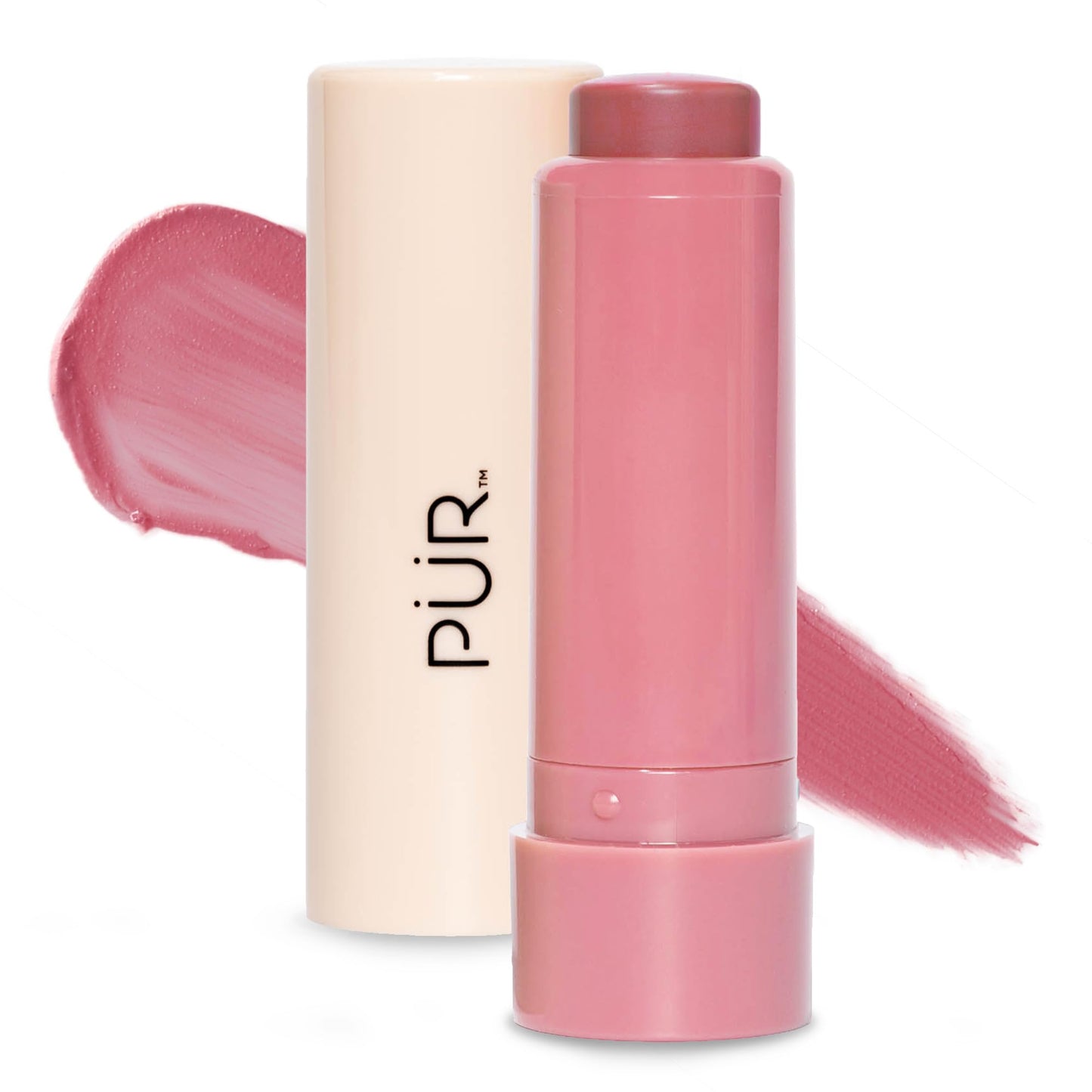 PÜR MINERALS Silky Tint Creamy Multitasking Blush Stick with Peptides, Sparkling Rose - Blush Stick with Natural, Healthy-Looking Glow & Ultra-Creamy Beauty & Personal Care PÜR MINERALS