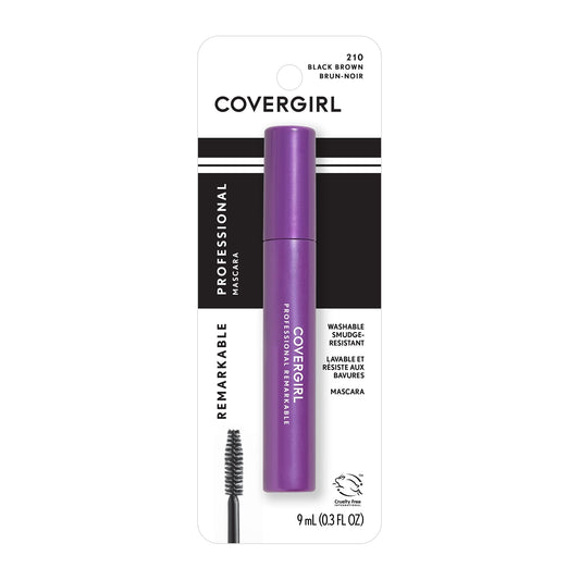 COVERGIRL Professional Remarkable Waterproof Mascara Black Brown 210, 0.3 Ounce (packaging may vary) Beauty & Personal Care COVERGIRL