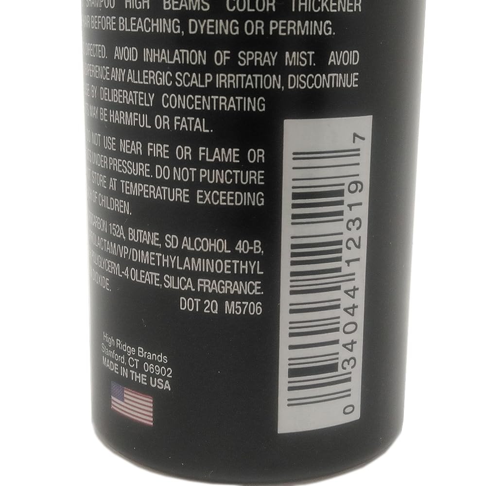 High Beams Color Thickener Temporary Spray-On Hair - Black 2.7 oz (3 pack) Beauty & Personal Care High Beams